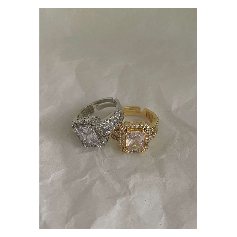 Fashion, accesorii si bijuterii - Femei - Bijuterii femei - Inele femei - Inel Heliophilia, alamă, argintiu, 600KNS1159 - Infinity.ro