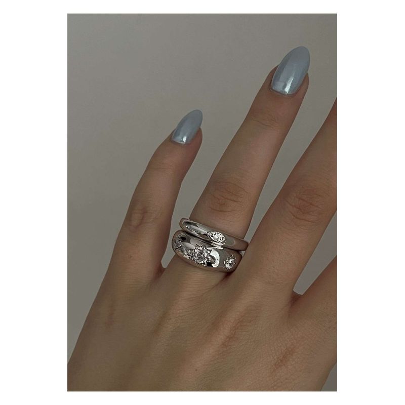 Fashion, accesorii si bijuterii - Femei - Bijuterii femei - Inele femei - Inel Heliophilia, alamă, argintiu, 600KNS1153 - Infinity.ro