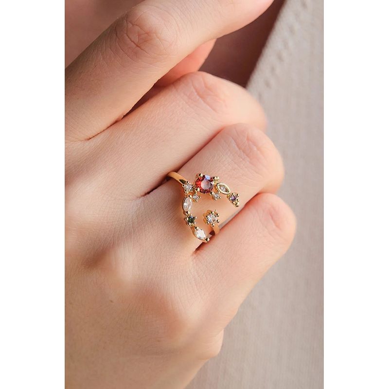 Fashion, accesorii si bijuterii - Femei - Bijuterii femei - Inele femei - Inel Heliophilia, alamă, auriu, 511AUR1824 - Infinity.ro