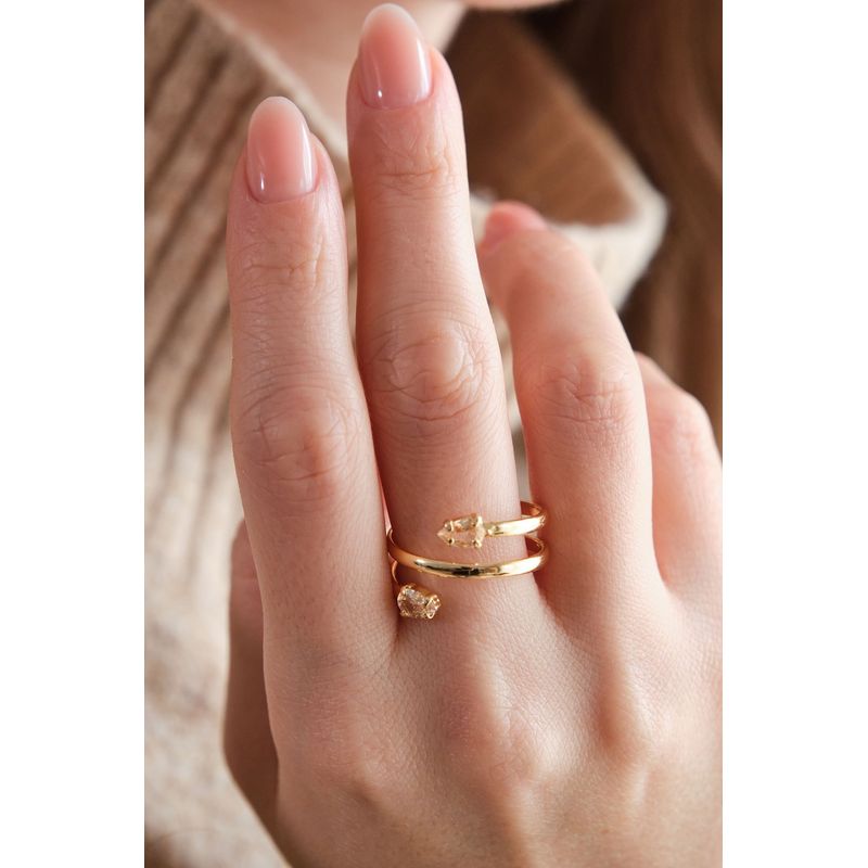 Fashion, accesorii si bijuterii - Femei - Bijuterii femei - Inele femei - Inel Heliophilia, alamă, auriu, 511AUR1374 - Infinity.ro