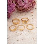 Fashion, accesorii si bijuterii - Femei - Bijuterii femei - Inele femei - Inel Heliophilia, alamă, 10 cm, auriu, 511AUR1186 - Infinity.ro