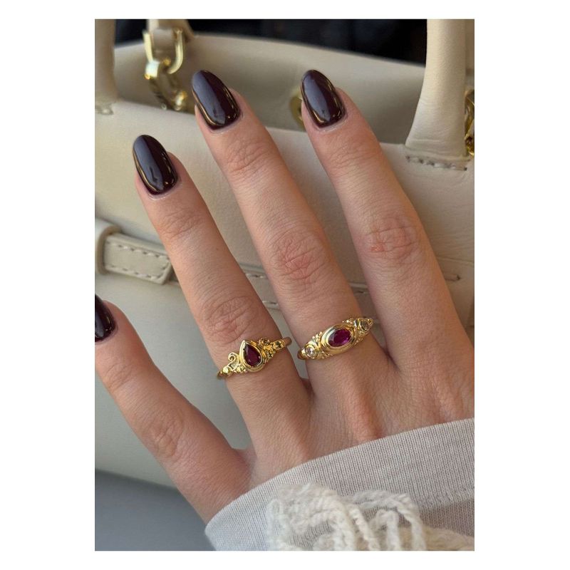 Fashion, accesorii si bijuterii - Femei - Bijuterii femei - Inele femei - Inel Heliophilia, alamă, roșu, 600KNS1147 - Infinity.ro