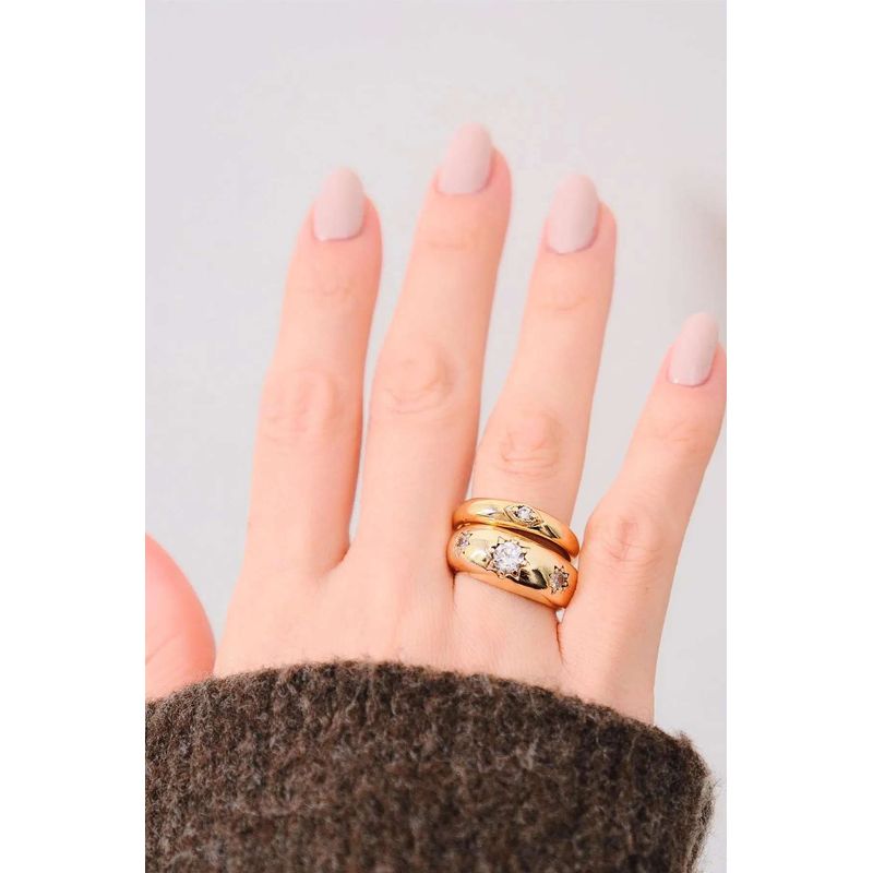 Fashion, accesorii si bijuterii - Femei - Bijuterii femei - Inele femei - Inel Heliophilia, alamă, auriu, 511AUR1677 - Infinity.ro