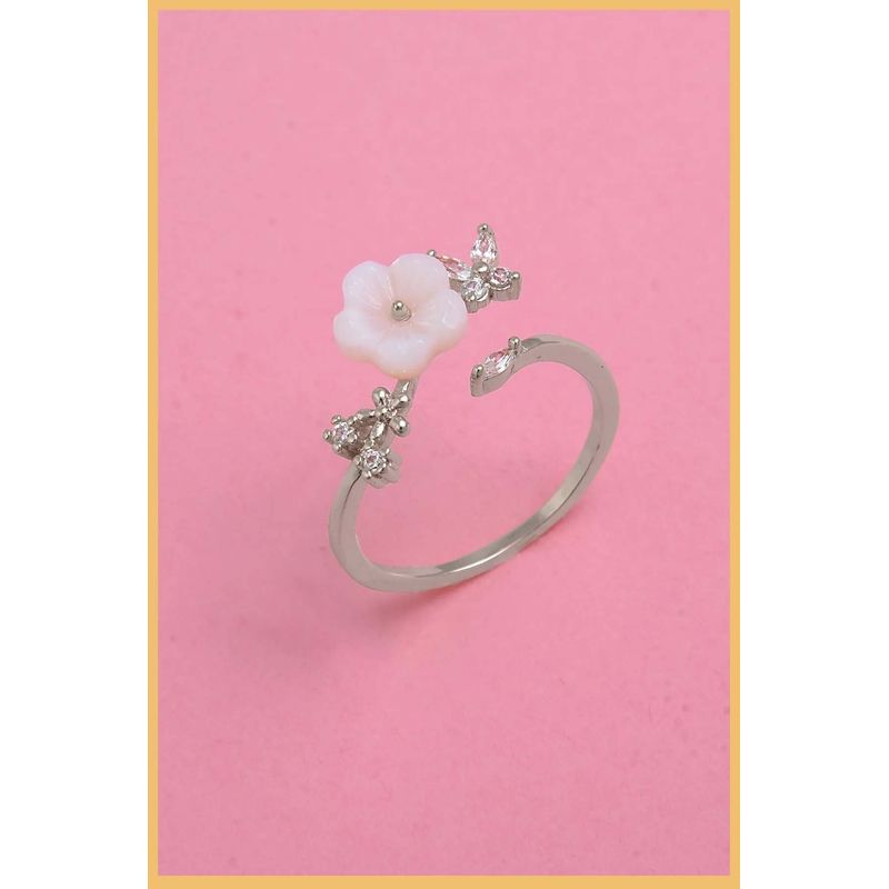 Fashion, accesorii si bijuterii - Femei - Bijuterii femei - Inele femei - Inel Heliophilia, alamă, argintiu, 511AUR1629 - Infinity.ro