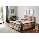Casa si Gradina - Mobilier - Saltele si somiere - Saltele - Saltea Hanah Home, 100% bumbac/fetru, 180 x 200 x 25 cm, alb/maro, 480NRN1345 - Infinity.ro