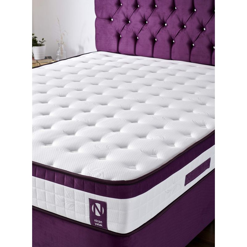 Casa si Gradina - Mobilier - Saltele si somiere - Saltele - Saltea Hanah Home, in/fetru, 160 x 200 x 25 cm, alb/mov, 480NRN1259 - Infinity.ro