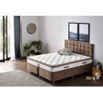 Casa si Gradina - Mobilier - Saltele si somiere - Saltele - Saltea Hanah Home, 200 x 200 x 23 cm, alb/maro, 480NRN1231 - Infinity.ro