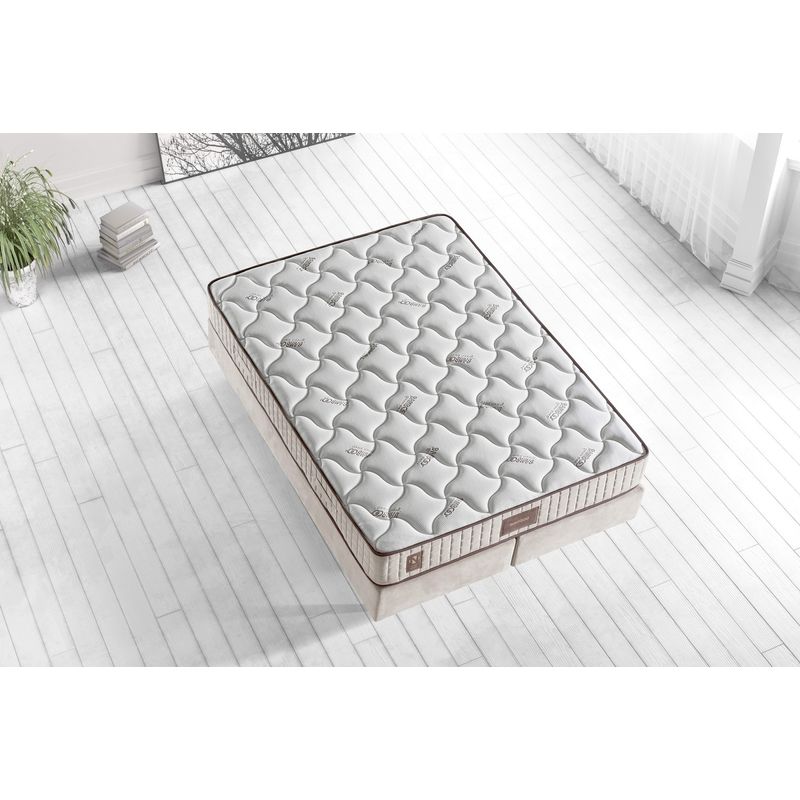 Casa si Gradina - Mobilier - Saltele si somiere - Saltele - Saltea Hanah Home, bambus, 140 x 200 x 25 cm, alb/bej/maro, 480NRN1106 - Infinity.ro