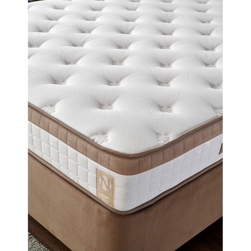 Casa si Gradina - Mobilier - Saltele si somiere - Saltele - Saltea Hanah Home, 140 x 200 x 23 cm, alb/maro, 480NRN1227 - Infinity.ro