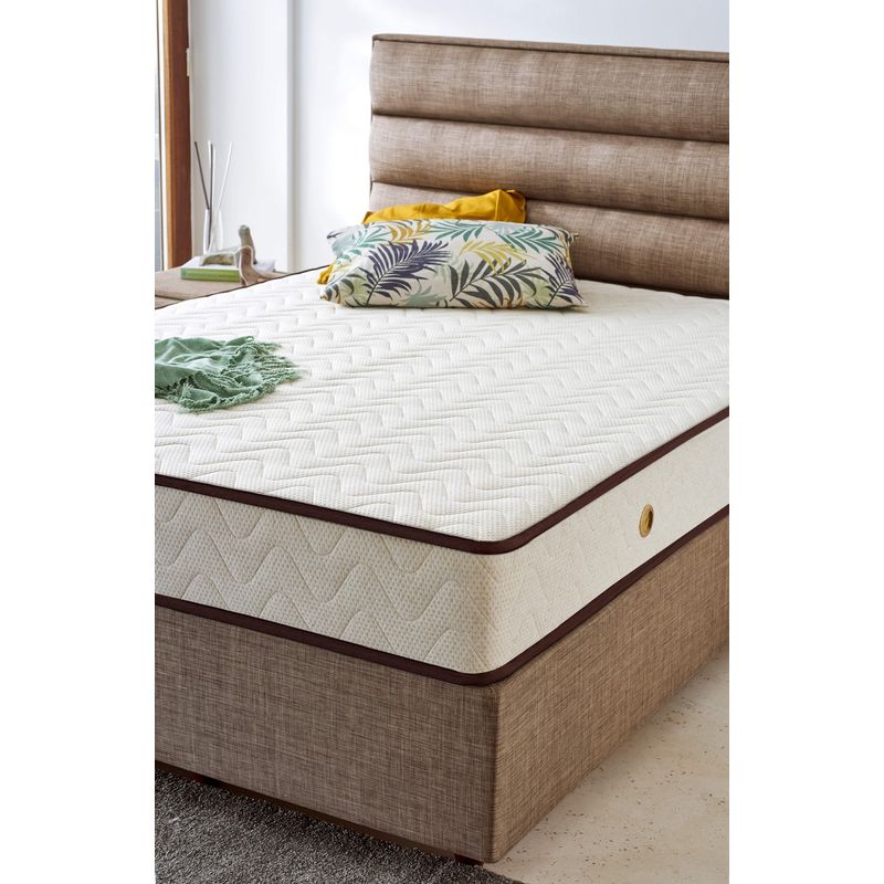 Casa si Gradina - Mobilier - Saltele si somiere - Saltele - Saltea Hanah Home, in, 200 x 200 x 23 cm, alb/maro, 480NRN1180 - Infinity.ro