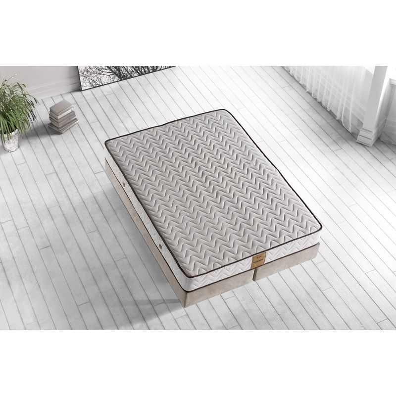 Casa si Gradina - Mobilier - Saltele si somiere - Saltele - Saltea Hanah Home, in, 200 x 200 x 23 cm, alb/maro, 480NRN1180 - Infinity.ro