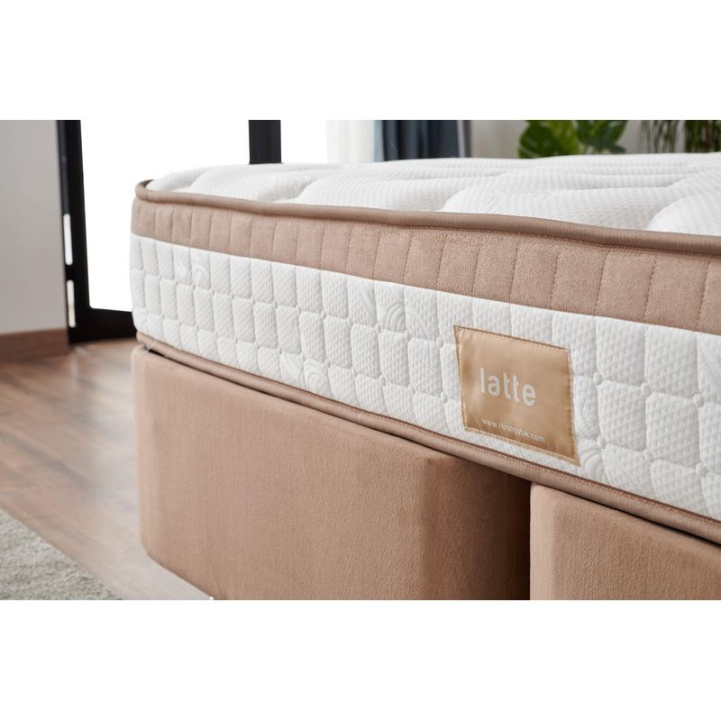 Casa si Gradina - Mobilier - Saltele si somiere - Saltele - Saltea Hanah Home, 140 x 190 x 23 cm, alb/maro, 480NRN1226 - Infinity.ro
