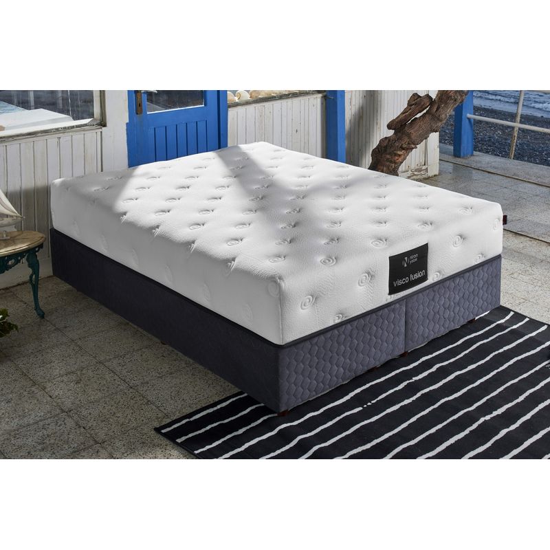Casa si Gradina - Mobilier - Saltele si somiere - Saltele - Saltea Hanah Home, bumbac și in, 200 x 200 x 30 cm, alb, 480NRN1190 - Infinity.ro