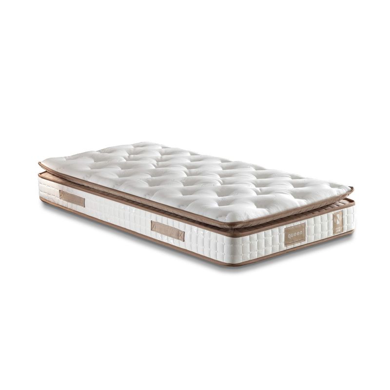 Casa si Gradina - Mobilier - Saltele si somiere - Saltele - Saltea Hanah Home, in/fetru, 90 x 190 x 25 cm, alb/maro, 480NRN1262 - Infinity.ro