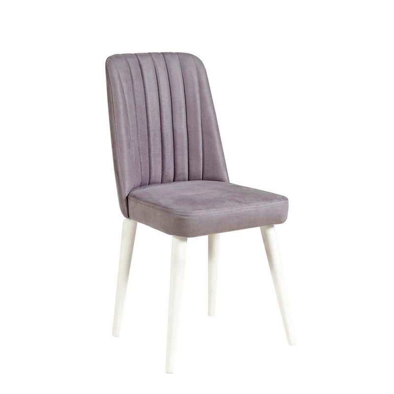 Casa si Gradina - Mobilier - Seturi de mobilier - Seturi mese si scaune - Set masă/scaune (5 bucăți) Hanah Home, PAL melaminat, 120 x 75 x 77 cm, alb/gri, 869VEL5277 - Infinity.ro