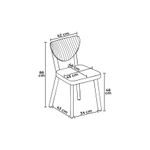 Casa si Gradina - Mobilier - Scaune si fotolii - Scaune - Set scaune (6 bucăți) Hanah Home, placaj, 45 x 46 x 86 cm, gri/negru, 240CHR1795 - Infinity.ro