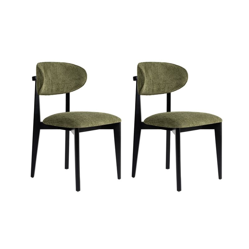 Casa si Gradina - Mobilier - Scaune si fotolii - Scaune - Set scaune (2 bucăți) Hanah Home, lemn, 53 x 58 x 86 cm, verde/negru, 566WYL1122 - Infinity.ro