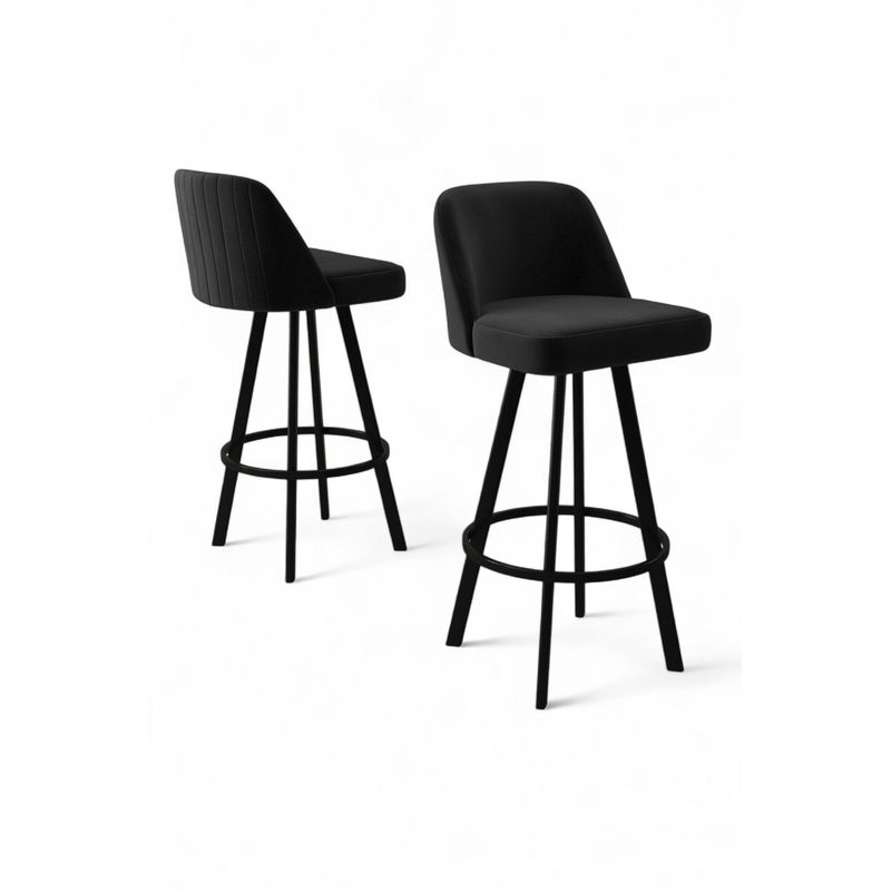 Casa si Gradina - Mobilier - Scaune si fotolii - Scaune - Set scaune bar (6 bucăți) Hanah Home, metal, 44 x 42 x 105 cm, negru, 240CHR1894 - Infinity.ro