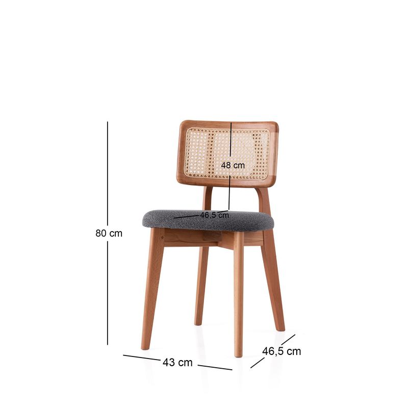 Casa si Gradina - Mobilier - Scaune si fotolii - Scaune - Scaun Hanah Home, placaj, 43 x 46.5 x 80 cm, stejar/închis gri, 974NMB1845 - Infinity.ro