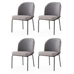 Casa si Gradina - Mobilier - Scaune si fotolii - Scaune - Set scaune (4 bucăți) Hanah Home, PAL melaminat, 62 x 52 x 75 cm, auriu/gri, 974NMB1871 - Infinity.ro