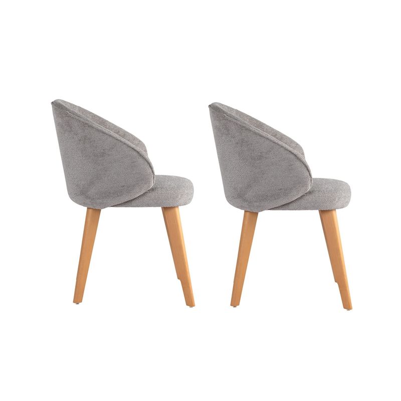 Casa si Gradina - Mobilier - Scaune si fotolii - Scaune - Set scaune (2 bucăți) Hanah Home, lemn, 48 x 58 x 86 cm, gri/deschis stejar, 566WYL1111 - Infinity.ro
