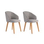 Casa si Gradina - Mobilier - Scaune si fotolii - Scaune - Set scaune (2 bucăți) Hanah Home, lemn, 48 x 58 x 86 cm, gri/deschis stejar, 566WYL1111 - Infinity.ro