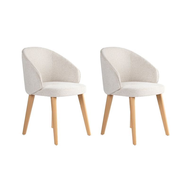 Casa si Gradina - Mobilier - Scaune si fotolii - Scaune - Set scaune (2 bucăți) Hanah Home, lemn, 48 x 58 x 86 cm, alb/deschis stejar, 566WYL1114 - Infinity.ro
