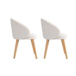 Casa si Gradina - Mobilier - Scaune si fotolii - Scaune - Set scaune (2 bucăți) Hanah Home, lemn, 48 x 58 x 86 cm, alb/deschis stejar, 566WYL1114 - Infinity.ro