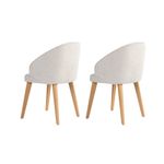 Casa si Gradina - Mobilier - Scaune si fotolii - Scaune - Set scaune (2 bucăți) Hanah Home, lemn, 48 x 58 x 86 cm, alb/deschis stejar, 566WYL1114 - Infinity.ro