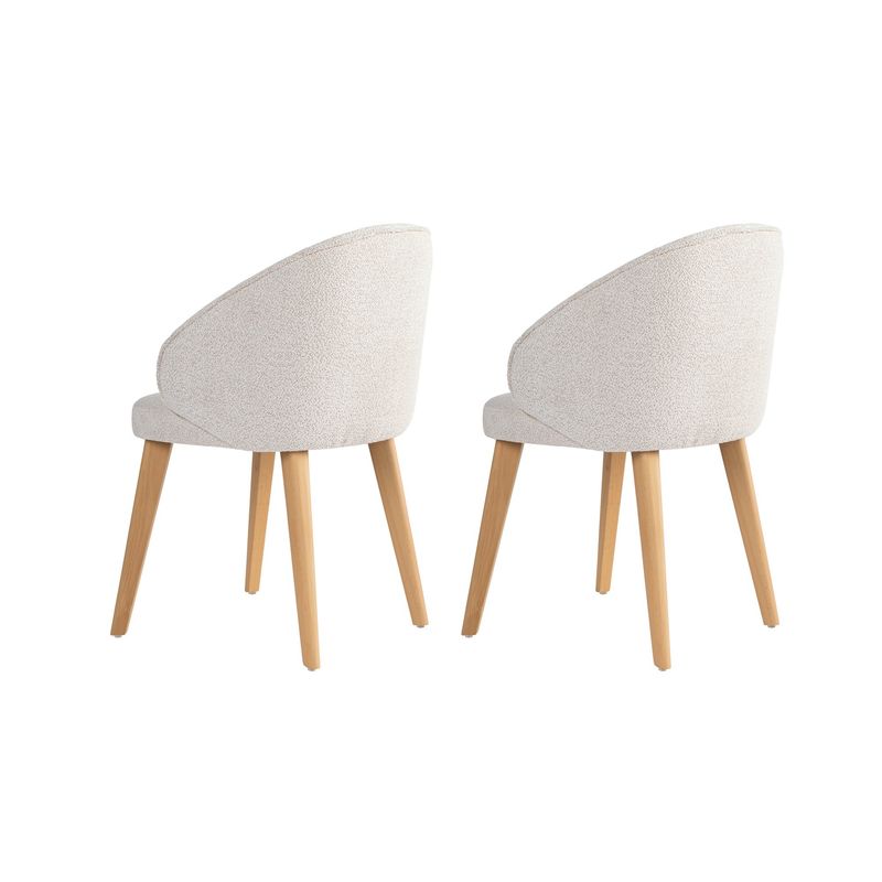 Casa si Gradina - Mobilier - Scaune si fotolii - Scaune - Set scaune (2 bucăți) Hanah Home, lemn, 48 x 58 x 86 cm, alb/deschis stejar, 566WYL1114 - Infinity.ro