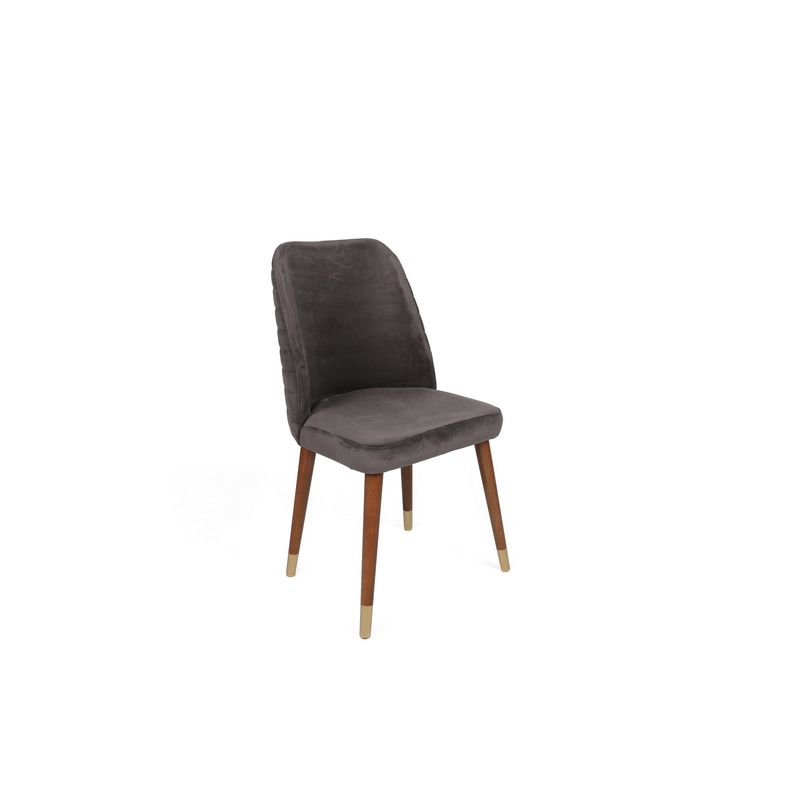 Casa si Gradina - Mobilier - Scaune si fotolii - Scaune - Set scaune (2 bucăți) Hanah Home, lemn, 50 x 49 x 90 cm, antracit/nuc/auriu, 974NMB1671 - Infinity.ro