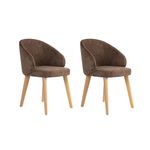 Casa si Gradina - Mobilier - Scaune si fotolii - Scaune - Set scaune (2 bucăți) Hanah Home, lemn, 48 x 58 x 86 cm, maro/deschis stejar, 566WYL1115 - Infinity.ro