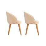 Casa si Gradina - Mobilier - Scaune si fotolii - Scaune - Set scaune (2 bucăți) Hanah Home, lemn, 48 x 58 x 86 cm, bej/închis stejar, 566WYL1102 - Infinity.ro