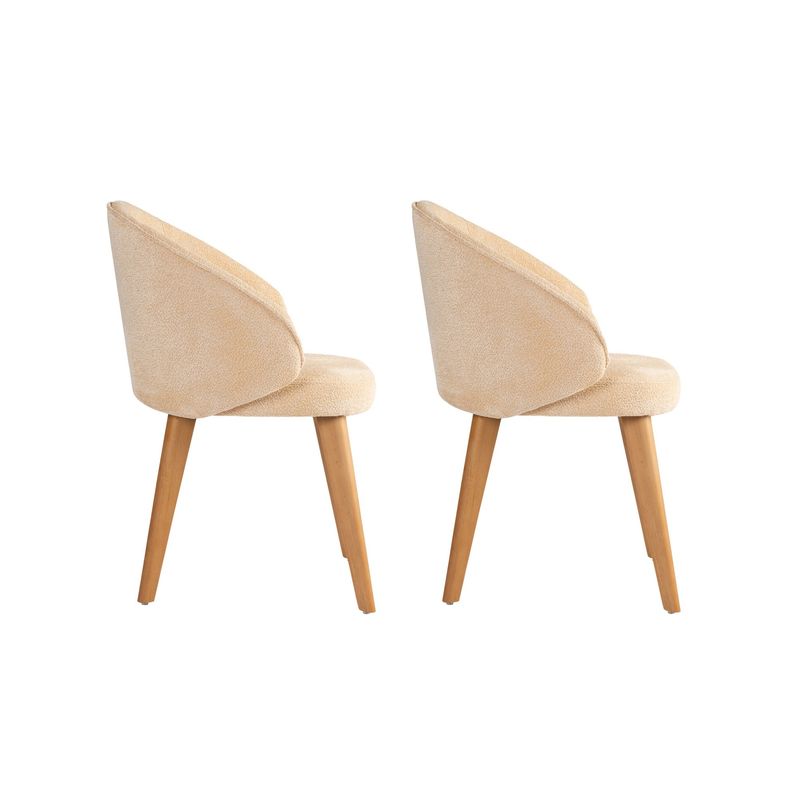 Casa si Gradina - Mobilier - Scaune si fotolii - Scaune - Set scaune (2 bucăți) Hanah Home, lemn, 48 x 58 x 86 cm, bej/închis stejar, 566WYL1102 - Infinity.ro