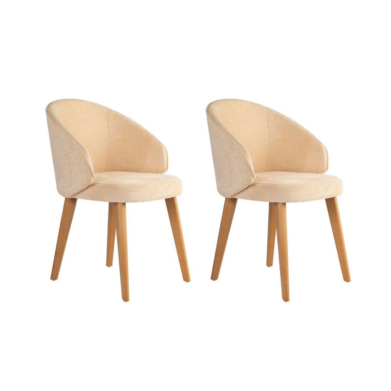 Casa si Gradina - Mobilier - Scaune si fotolii - Scaune - Set scaune (2 bucăți) Hanah Home, lemn, 48 x 58 x 86 cm, bej/închis stejar, 566WYL1102 - Infinity.ro