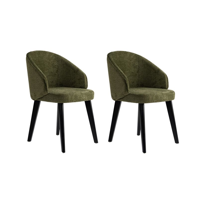 Casa si Gradina - Mobilier - Scaune si fotolii - Scaune - Set scaune (2 bucăți) Hanah Home, lemn, 48 x 58 x 86 cm, verde/negru, 566WYL1106 - Infinity.ro