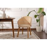 Casa si Gradina - Mobilier - Scaune si fotolii - Scaune - Set scaune (2 bucăți) Hanah Home, lemn, 48 x 58 x 86 cm, bej/închis stejar, 566WYL1102 - Infinity.ro