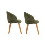 Casa si Gradina - Mobilier - Scaune si fotolii - Scaune - Set scaune (2 bucăți) Hanah Home, lemn, 48 x 58 x 86 cm, verde/închis stejar, 566WYL1107 - Infinity.ro