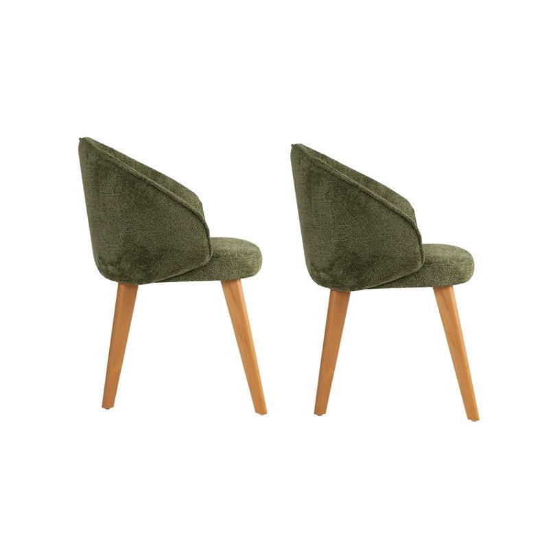 Casa si Gradina - Mobilier - Scaune si fotolii - Scaune - Set scaune (2 bucăți) Hanah Home, lemn, 48 x 58 x 86 cm, verde/închis stejar, 566WYL1107 - Infinity.ro