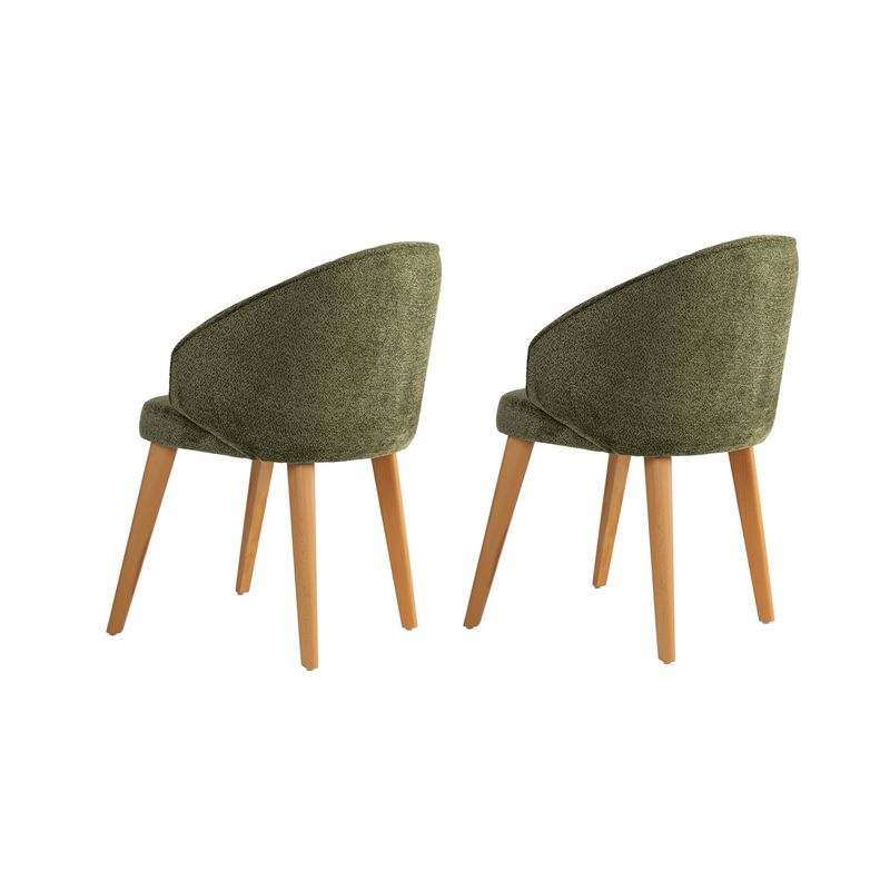Casa si Gradina - Mobilier - Scaune si fotolii - Scaune - Set scaune (2 bucăți) Hanah Home, lemn, 48 x 58 x 86 cm, verde/închis stejar, 566WYL1107 - Infinity.ro