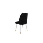 Casa si Gradina - Mobilier - Scaune si fotolii - Scaune - Set scaune (4 bucăți) Hanah Home, catifea, 50 x 49 x 90 cm, negru/alb/auriu, 974NMB1602 - Infinity.ro