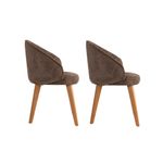 Casa si Gradina - Mobilier - Scaune si fotolii - Scaune - Set scaune (2 bucăți) Hanah Home, lemn, 48 x 58 x 86 cm, maro/închis stejar, 566WYL1105 - Infinity.ro