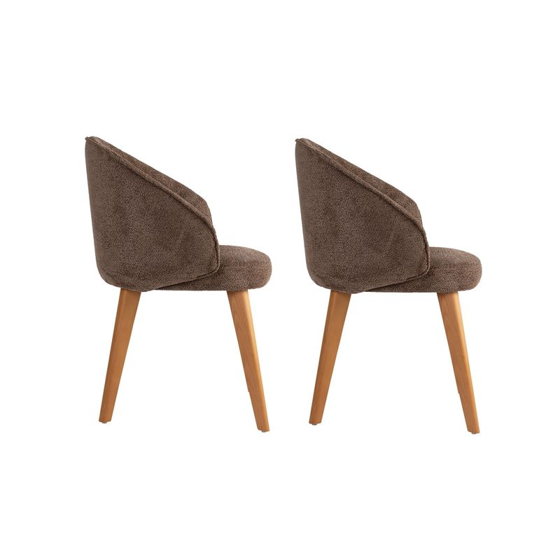 Casa si Gradina - Mobilier - Scaune si fotolii - Scaune - Set scaune (2 bucăți) Hanah Home, lemn, 48 x 58 x 86 cm, maro/închis stejar, 566WYL1105 - Infinity.ro