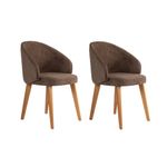 Casa si Gradina - Mobilier - Scaune si fotolii - Scaune - Set scaune (2 bucăți) Hanah Home, lemn, 48 x 58 x 86 cm, maro/închis stejar, 566WYL1105 - Infinity.ro