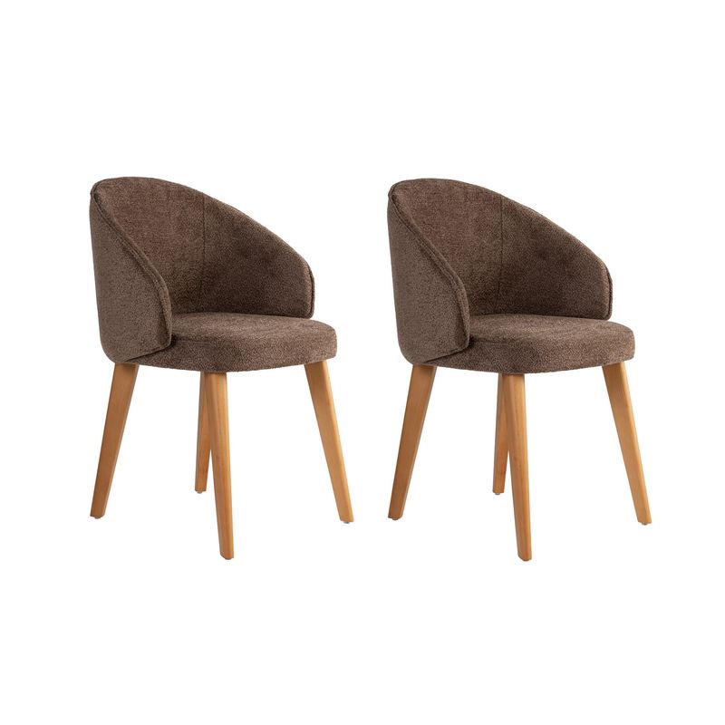 Casa si Gradina - Mobilier - Scaune si fotolii - Scaune - Set scaune (2 bucăți) Hanah Home, lemn, 48 x 58 x 86 cm, maro/închis stejar, 566WYL1105 - Infinity.ro