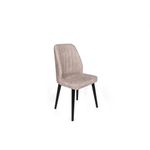 Casa si Gradina - Mobilier - Scaune si fotolii - Scaune - Set scaune (4 bucăți) Hanah Home, catifea, 50 x 49 x 90 cm, crem/negru, 974NMB1567 - Infinity.ro