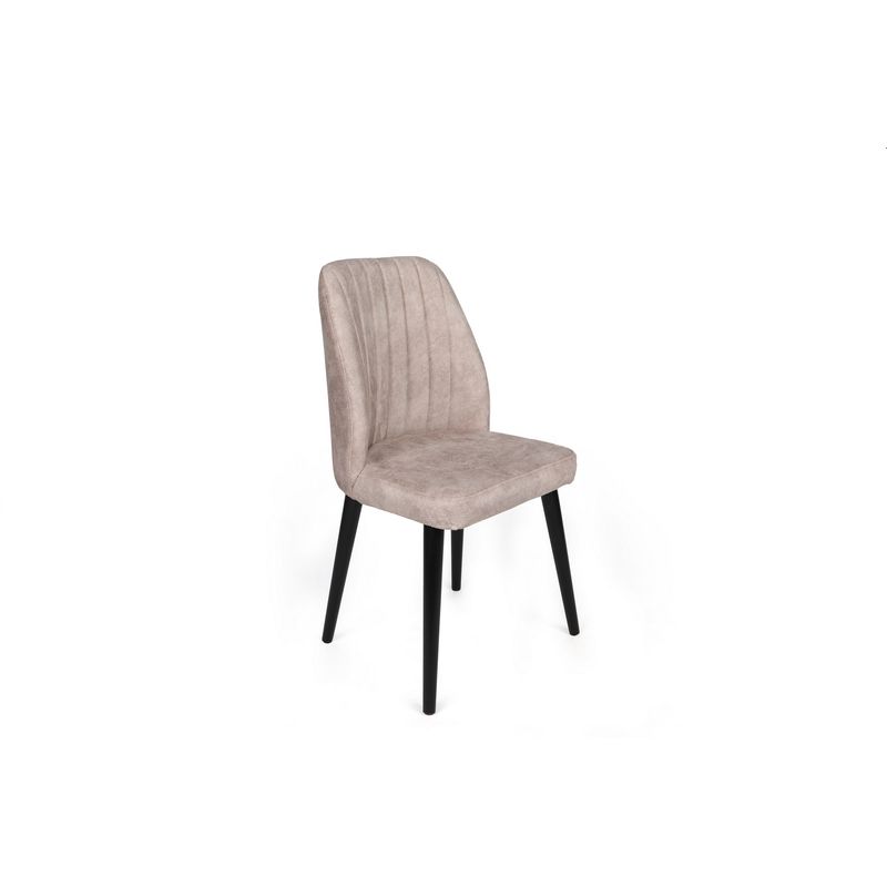 Casa si Gradina - Mobilier - Scaune si fotolii - Scaune - Set scaune (4 bucăți) Hanah Home, catifea, 50 x 49 x 90 cm, crem/negru, 974NMB1567 - Infinity.ro