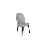 Casa si Gradina - Mobilier - Scaune si fotolii - Scaune - Set scaune (4 bucăți) Hanah Home, catifea, 50 x 49 x 90 cm, gri/negru, 974NMB1559 - Infinity.ro