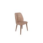 Casa si Gradina - Mobilier - Scaune si fotolii - Scaune - Set scaune (4 bucăți) Hanah Home, catifea, 50 x 49 x 90 cm, bej-cenușiu/nuc, 974NMB1582 - Infinity.ro