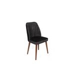 Casa si Gradina - Mobilier - Scaune si fotolii - Scaune - Set scaune (4 bucăți) Hanah Home, catifea, 50 x 49 x 90 cm, antracit/nuc, 974NMB1565 - Infinity.ro